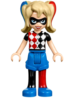 LEGO Minifigure-Harley Quinn - Blue Shorts (41231)-DC Super Hero Girls-SHG002-Creative Brick Builders